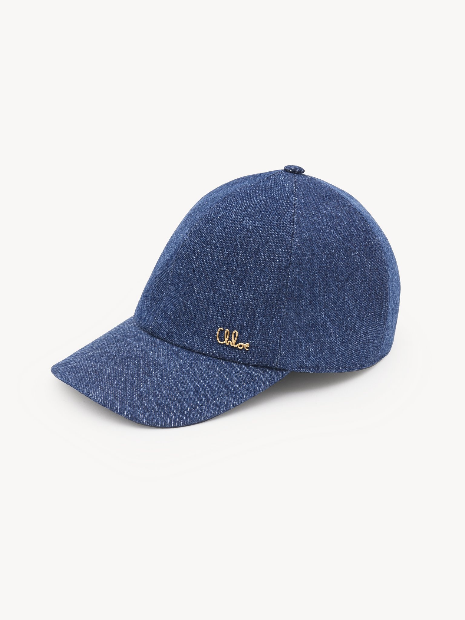 THE CHLOÉ ICONIC CAP IN DENIM - 1
