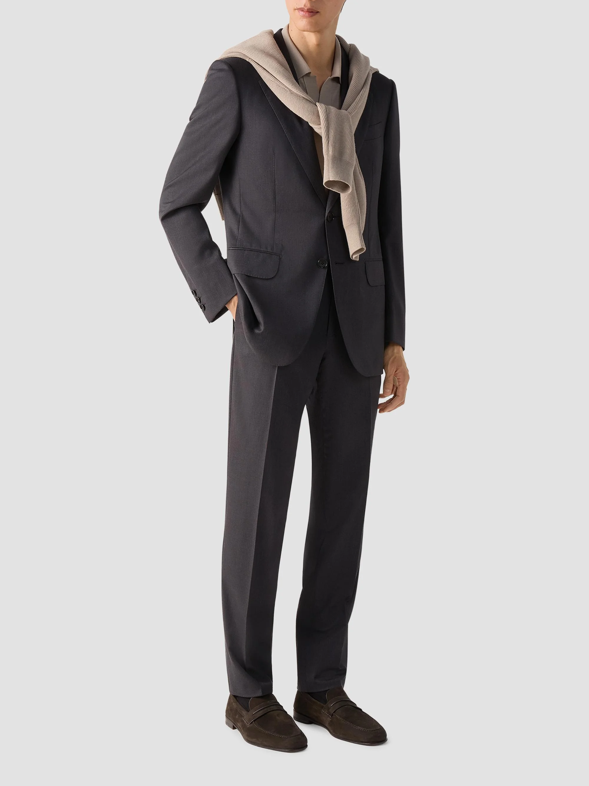 Men's Centoventimila Wool Suit - Grey - 1