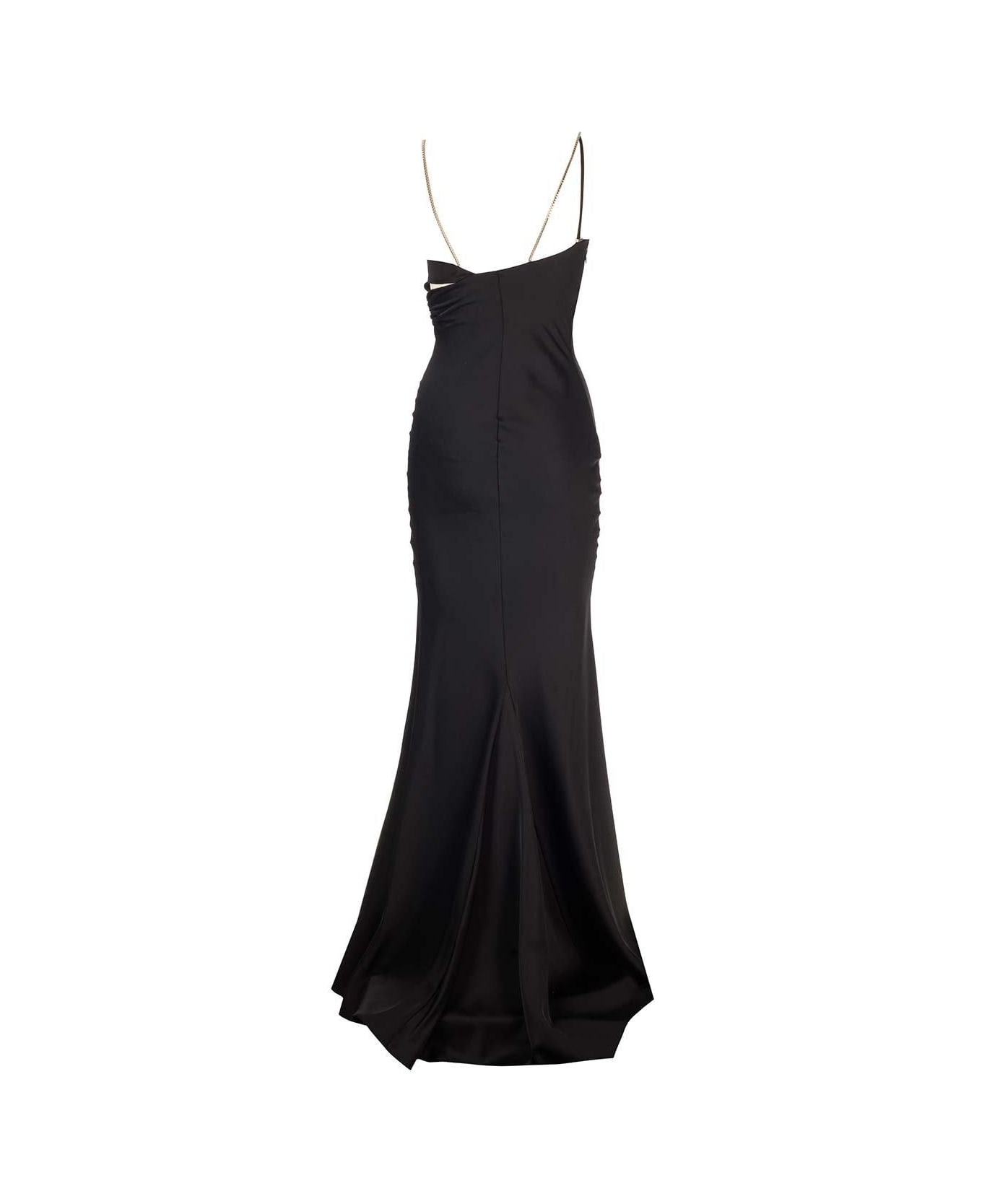 Cut-out Detailed Flared Sleeveless Dress - 2