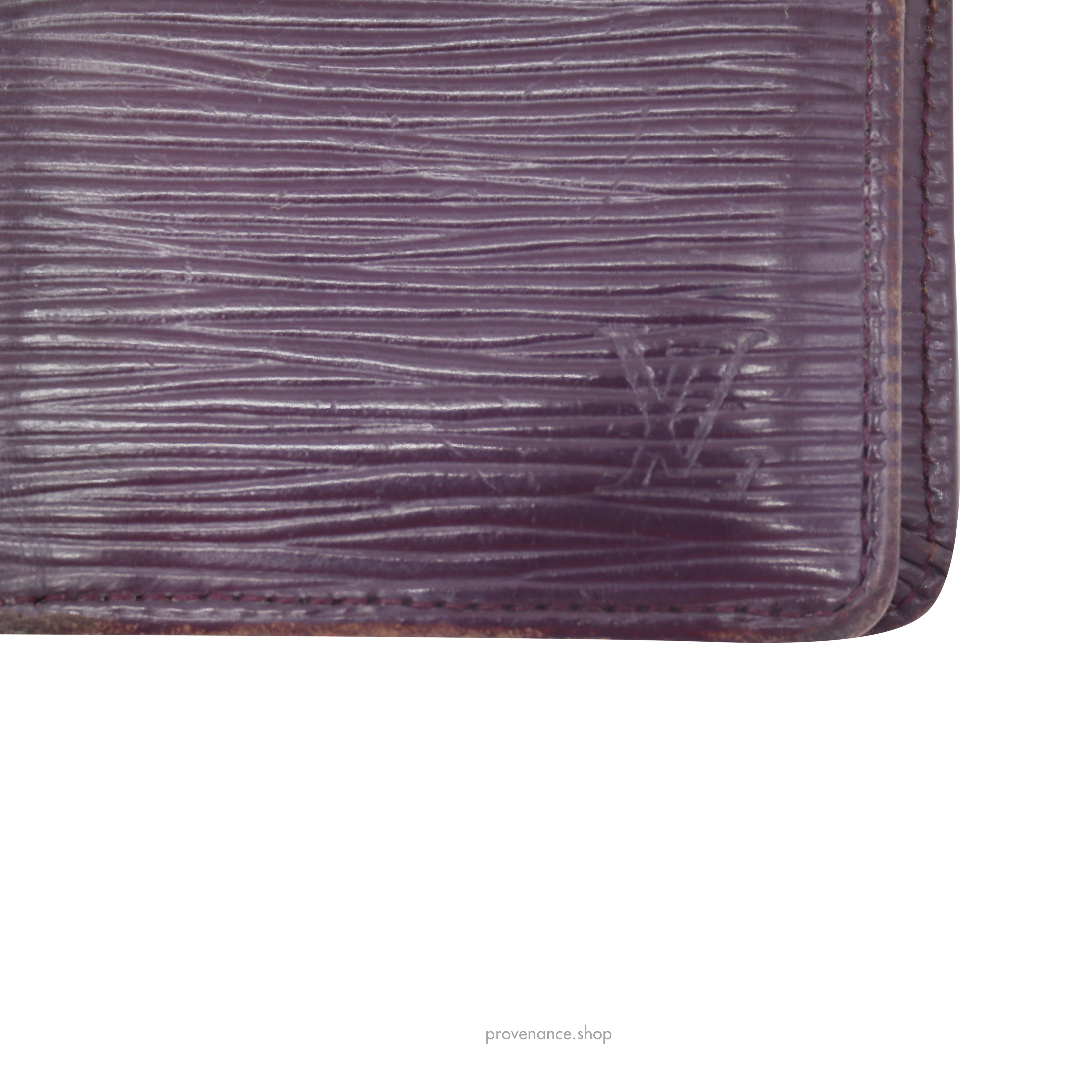 Louis Vuitton Pocket Organizer Wallet - Cassis Epi - 7