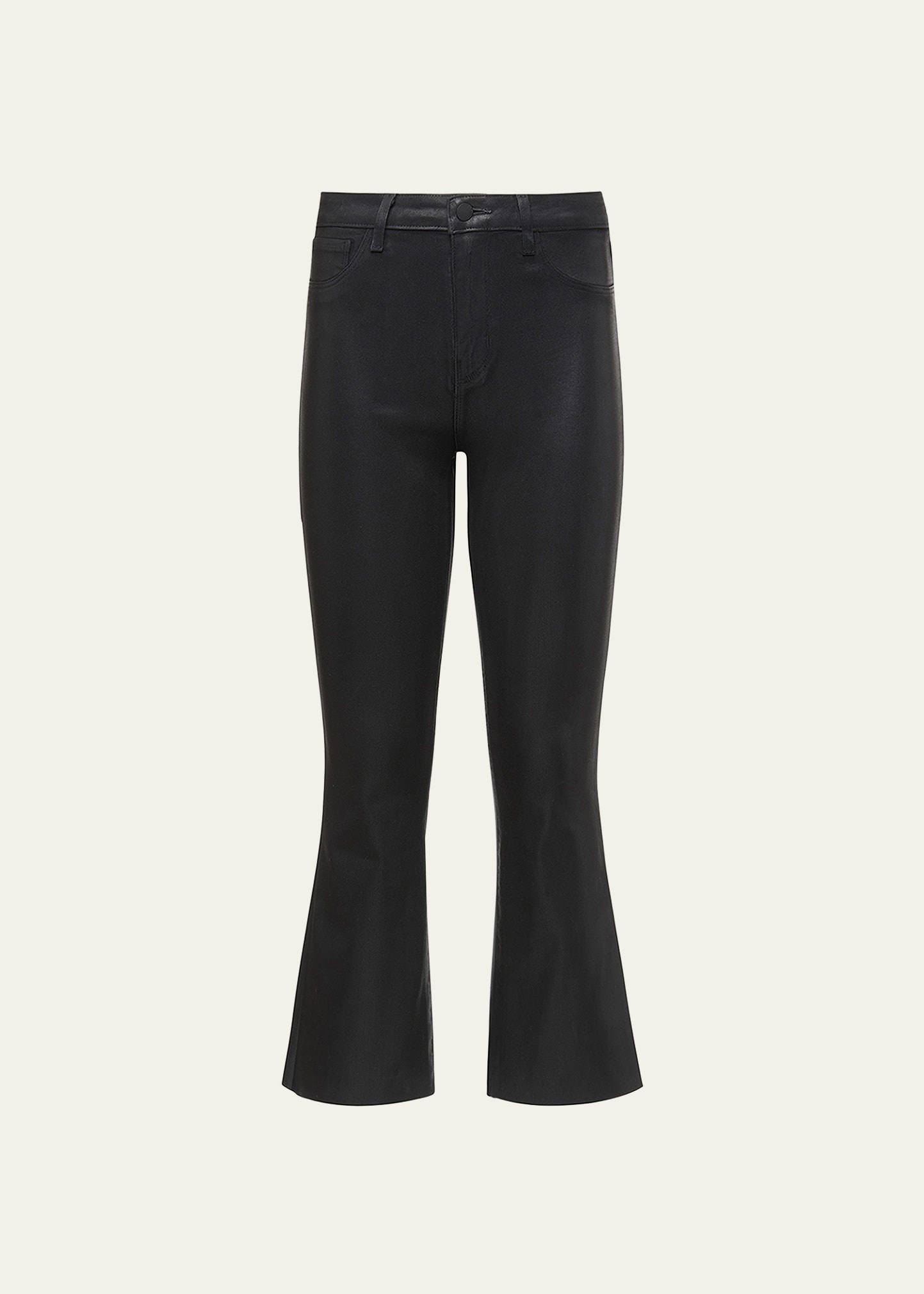 Kendra High-Rise Crop Flare Jeans - 1
