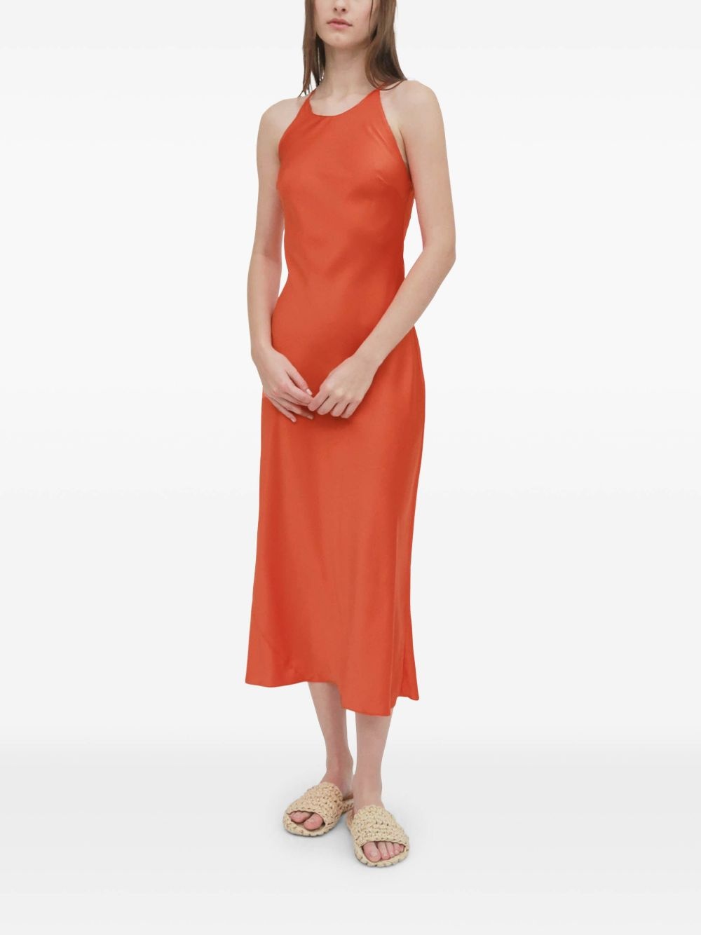 crew-neck slip dress - 2