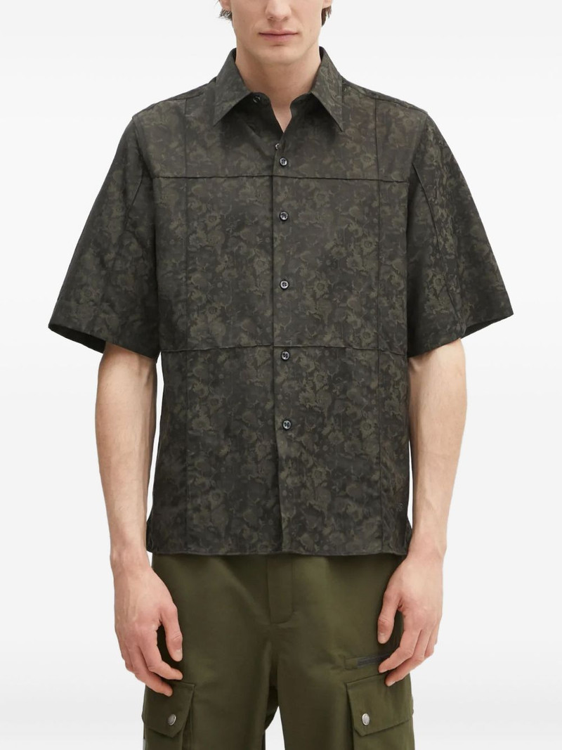 floral-print panelled shirt 1