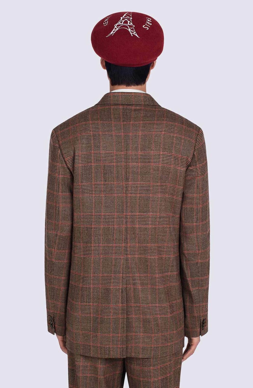 Checked suit jacket - 4