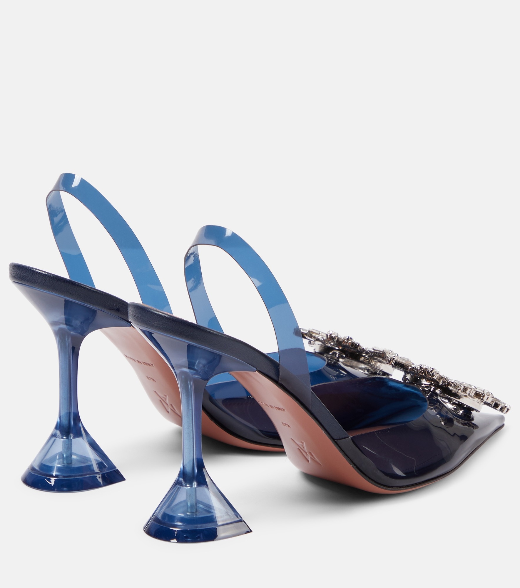 Begum embellished PVC slingback pumps - 3