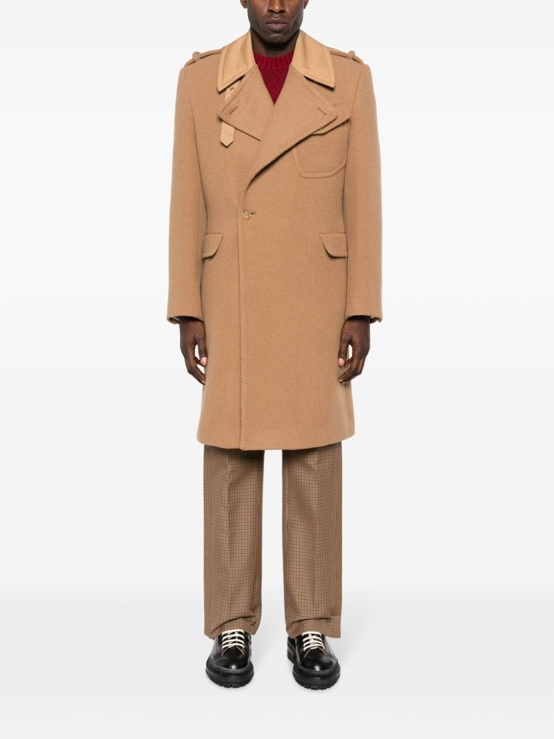 Moschino panelled wool-blend single-breasted coat outlook