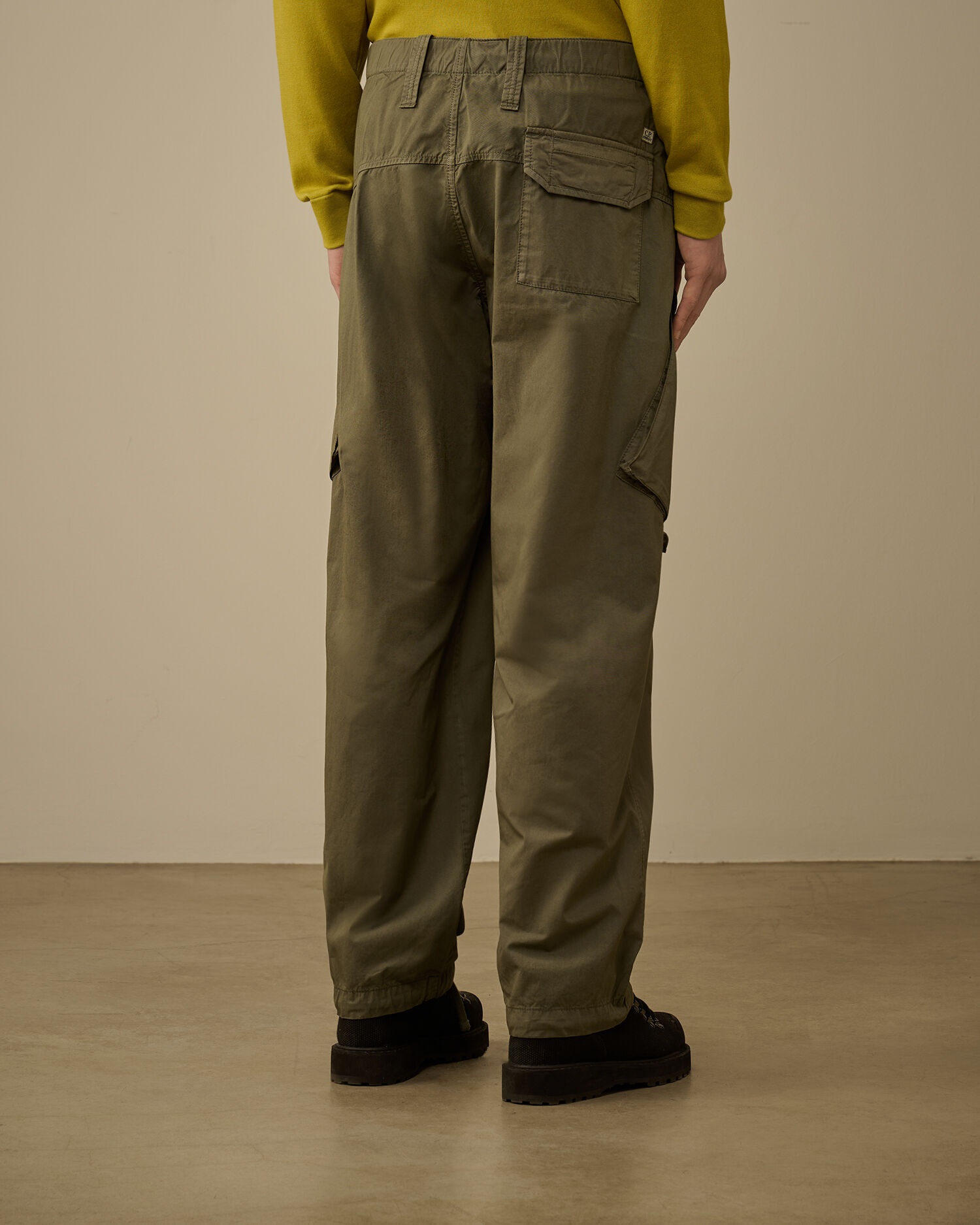 C.P. Company Cotton Gabardine Loose Cargo Pants | REVERSIBLE