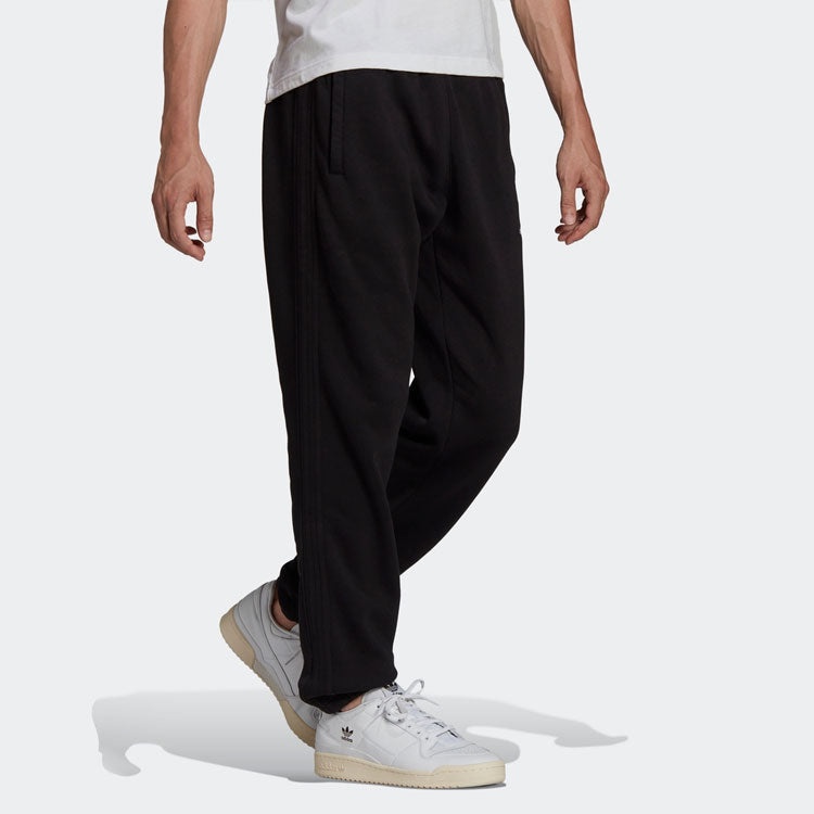 Men's adidas originals Solid Color Printing Sports Pants/Trousers/Joggers Black HC7132 - 4