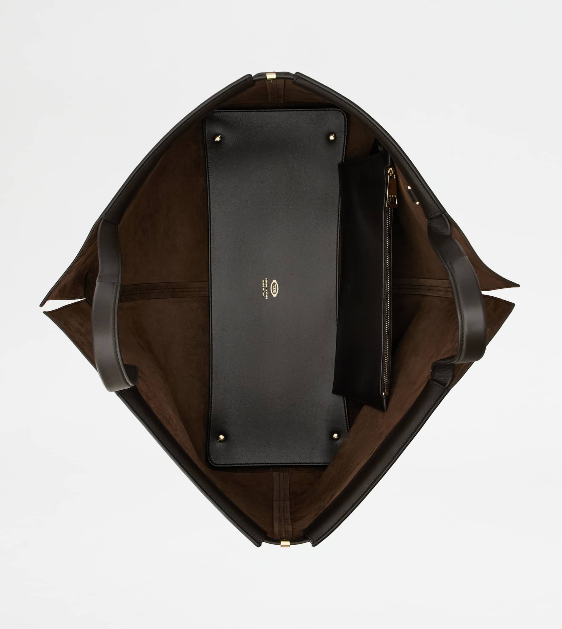 TOD'S DI BAG FOLIO IN LEATHER MAXI - BROWN - 7