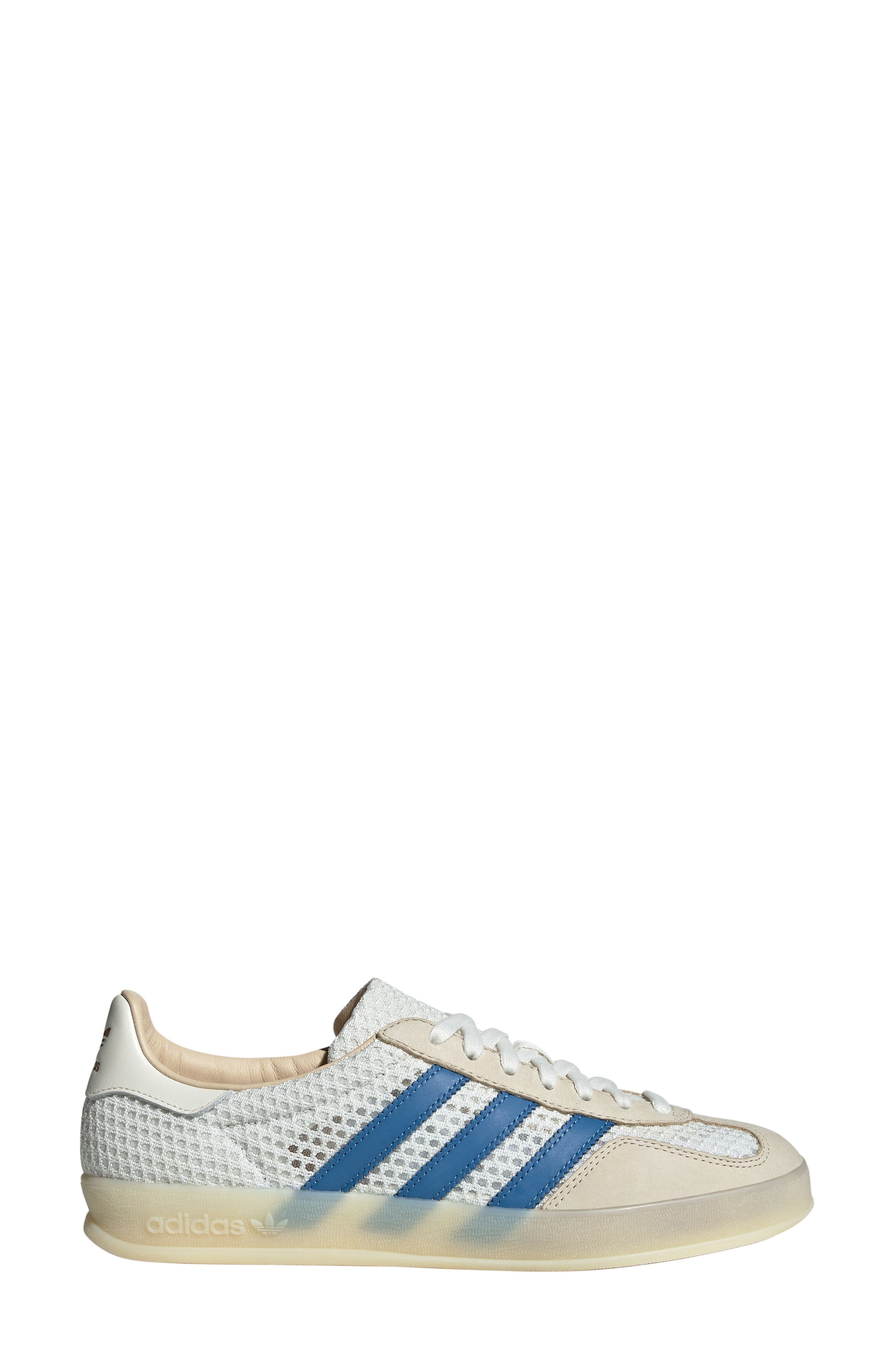 adidas Gender Inclusive Gazelle Indoor Sneaker in Off White/Blue/Vanilla at Nordstrom - 3
