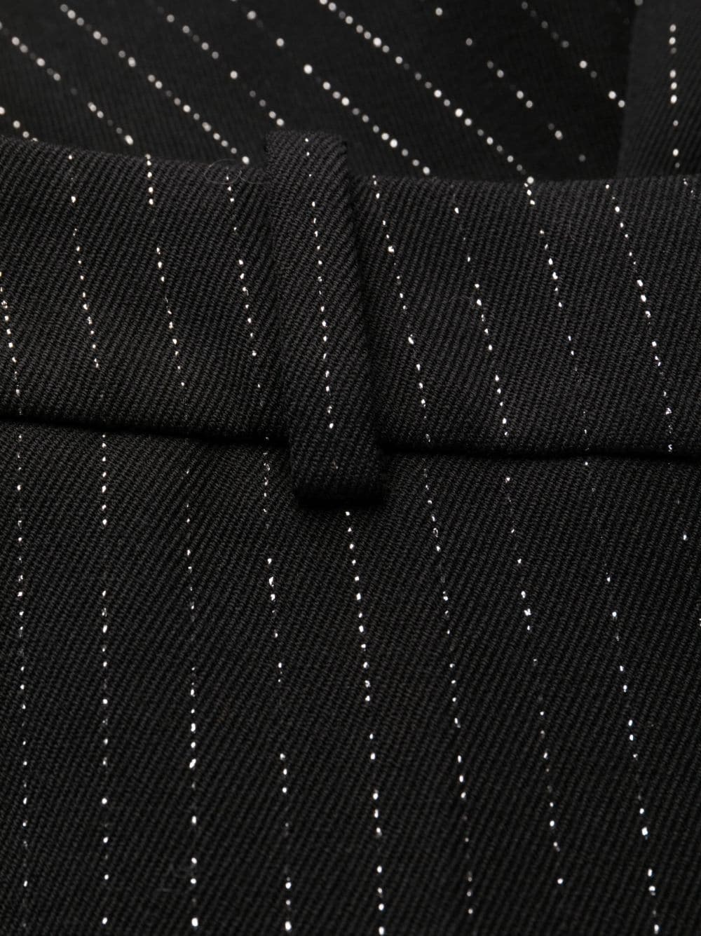 striped wool-blend flared trousers - 5