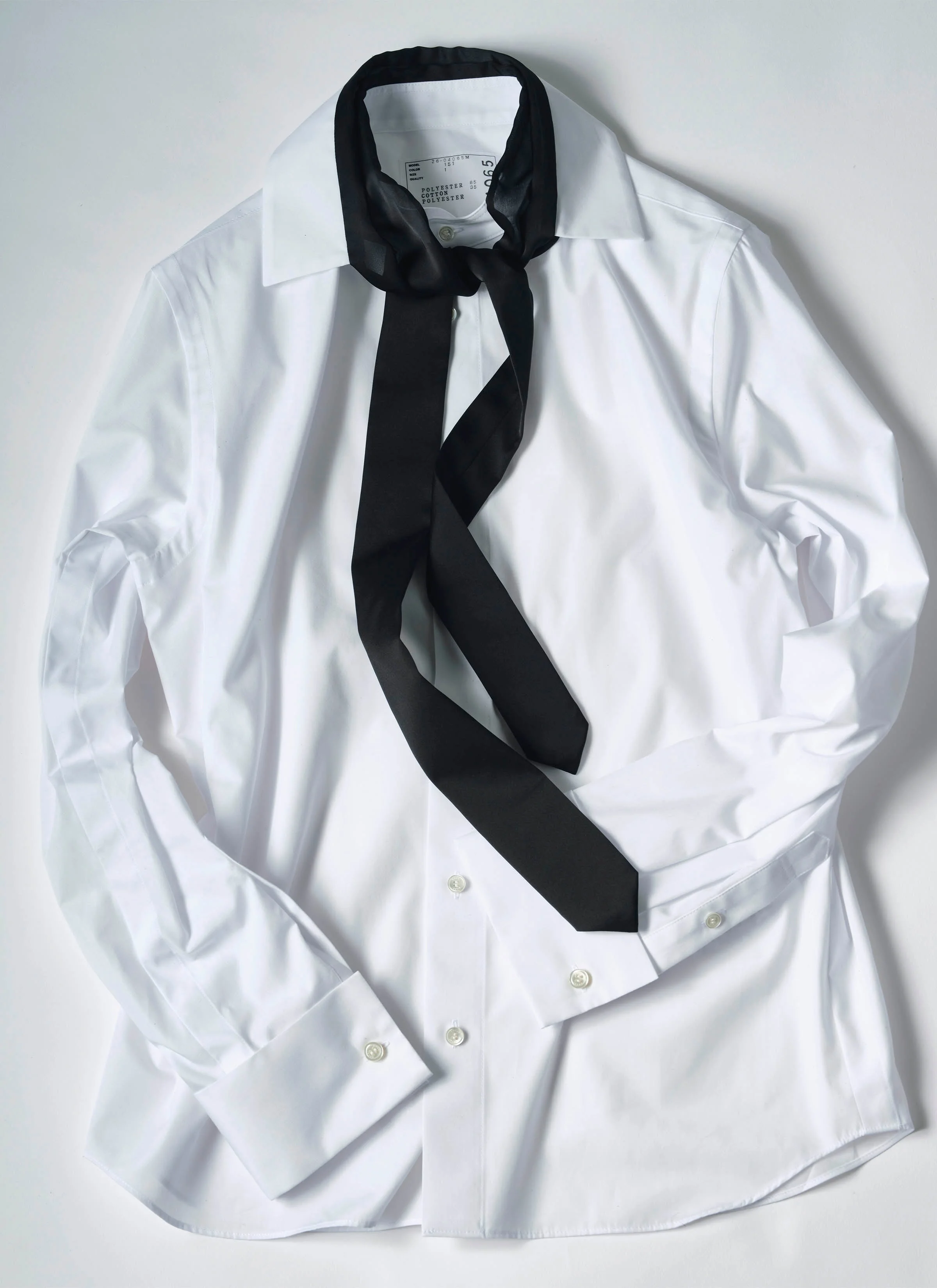 Poplin Shirt (with Satin Tie) - 1
