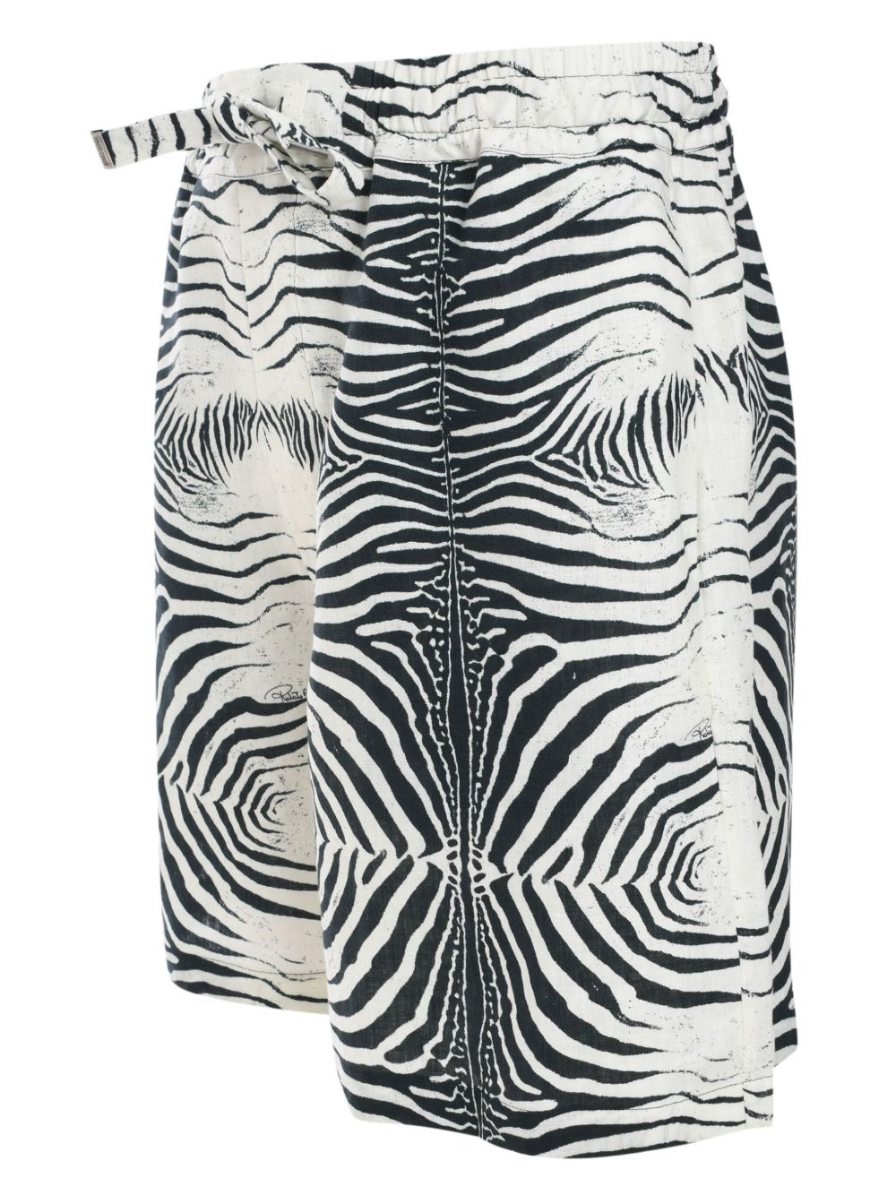 zebra-print shorts - 3