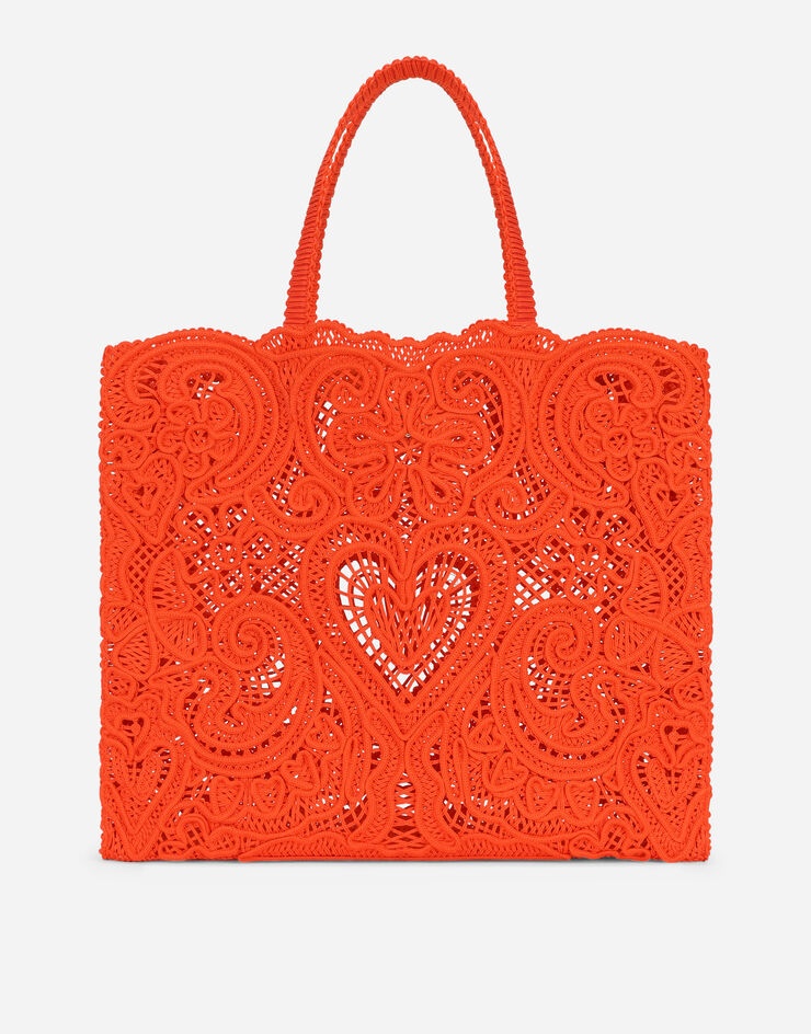 Large cordonetto lace Beatrice shopper - 4