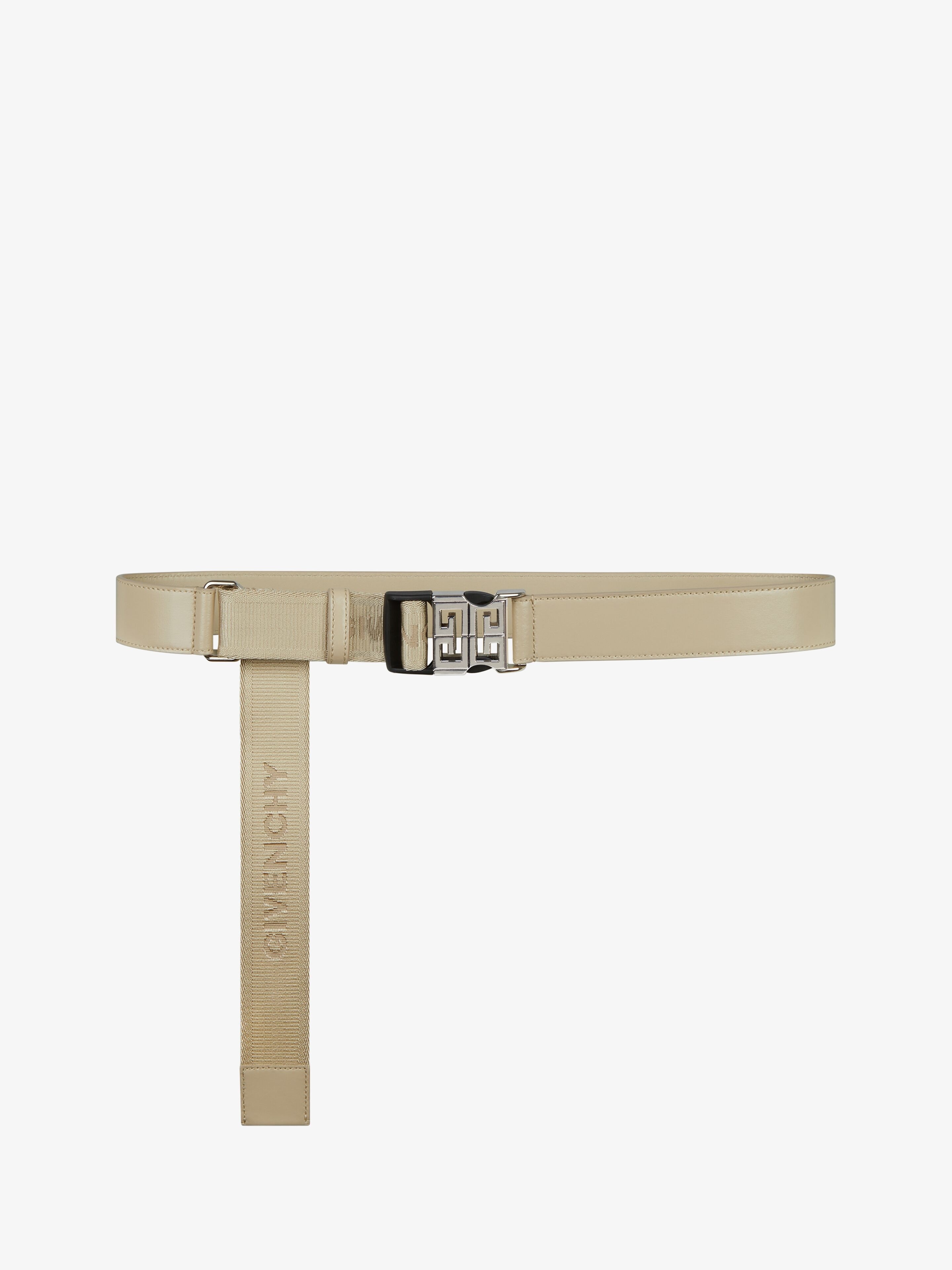 4G GIVENCHY BELT IN LEATHER AND CANVAS - 1