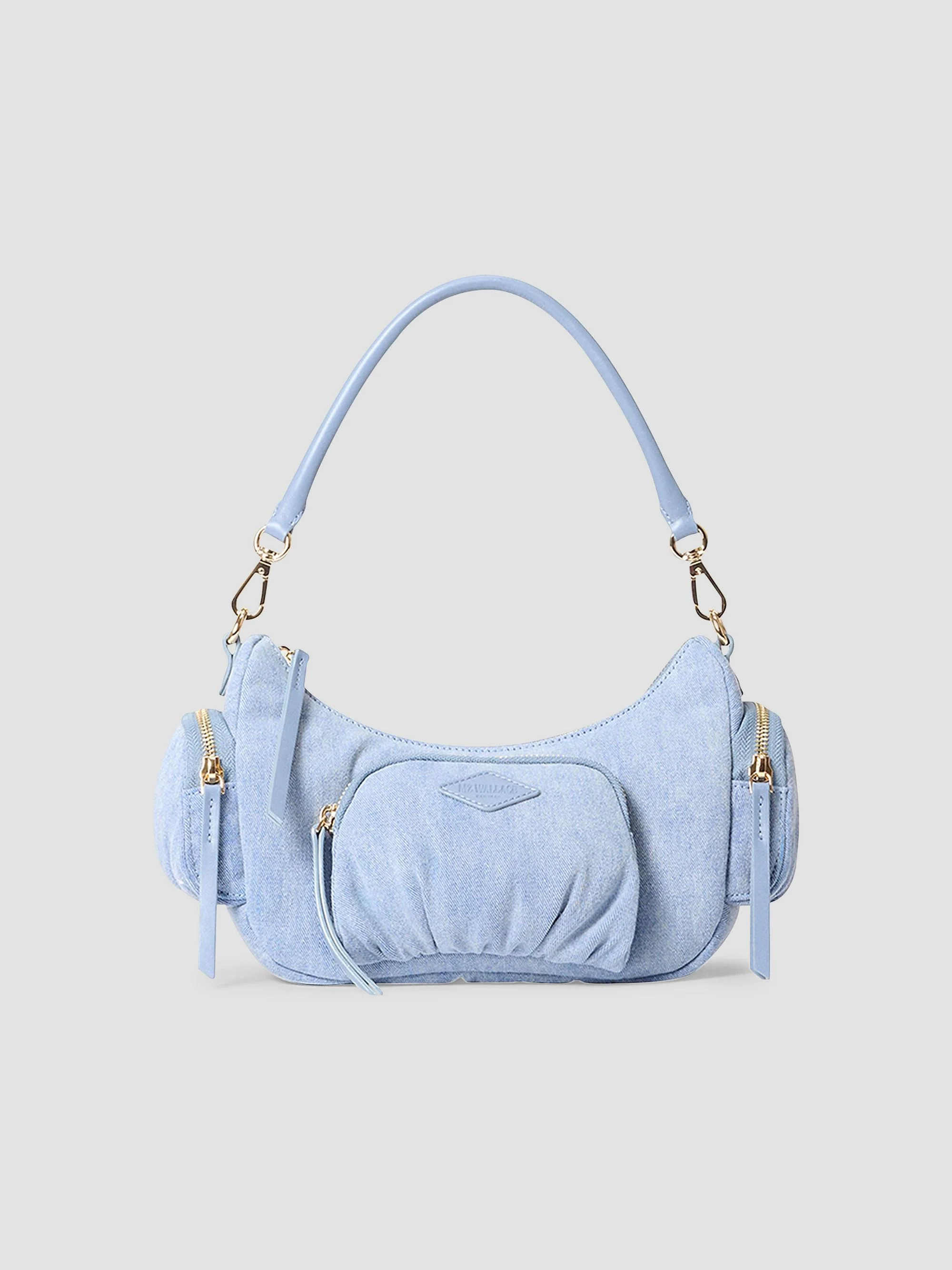 Women's Small Chelsea Denim Shoulder Bag - Blue - 1