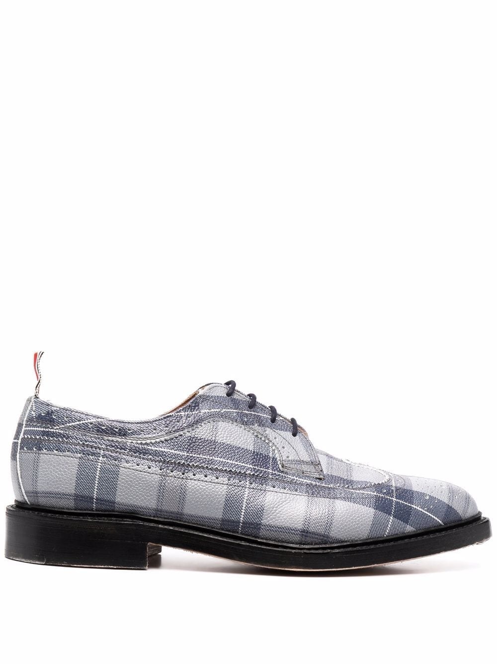 tartan pattern longwing brogues - 1