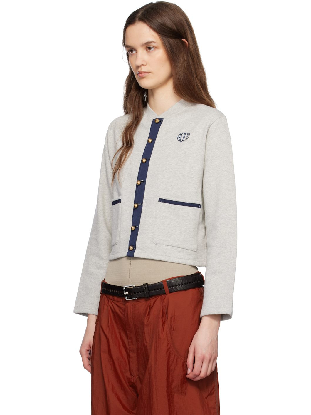 Gray Heathered Cardigan - 4