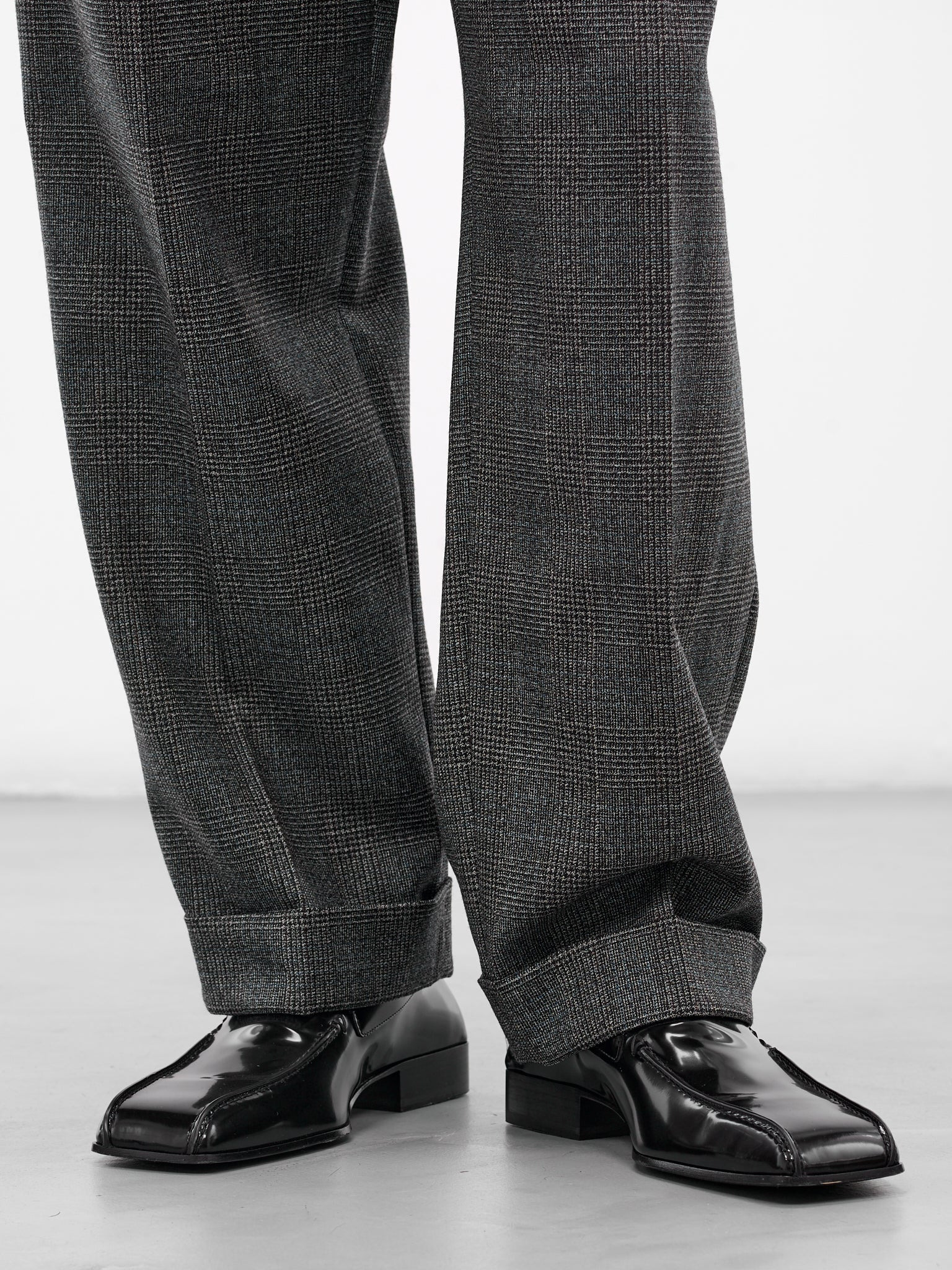 Gray Prince Of Wales Trousers - 4