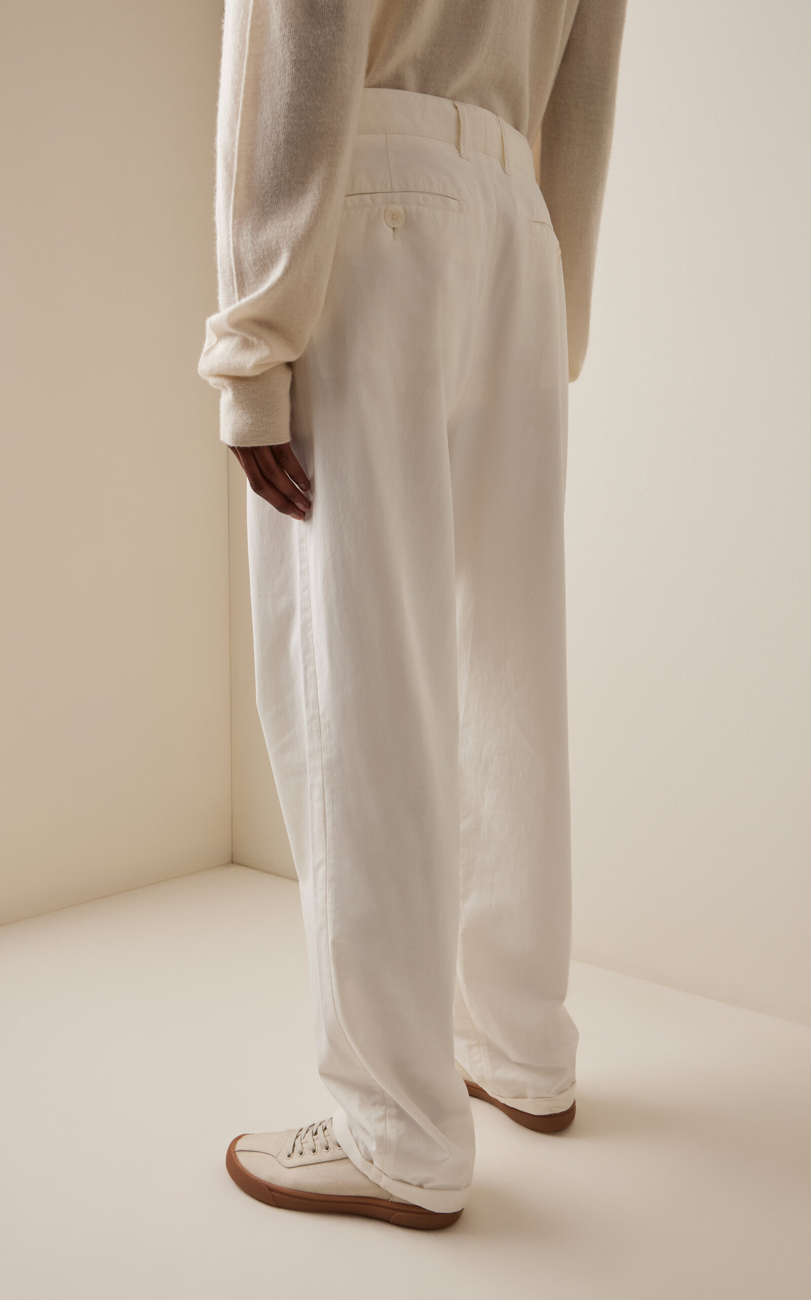 Neriah Cotton-Blend Straight-Leg Pants white - 4