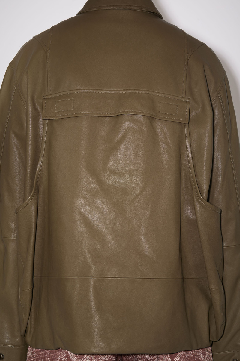 Leather jacket - Olive green 7