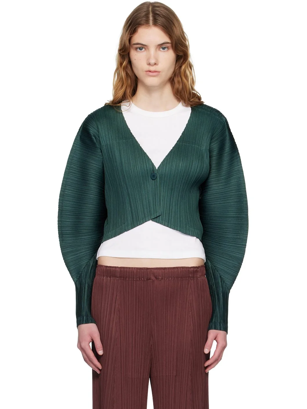Green Monthly Colors December Cardigan - 1