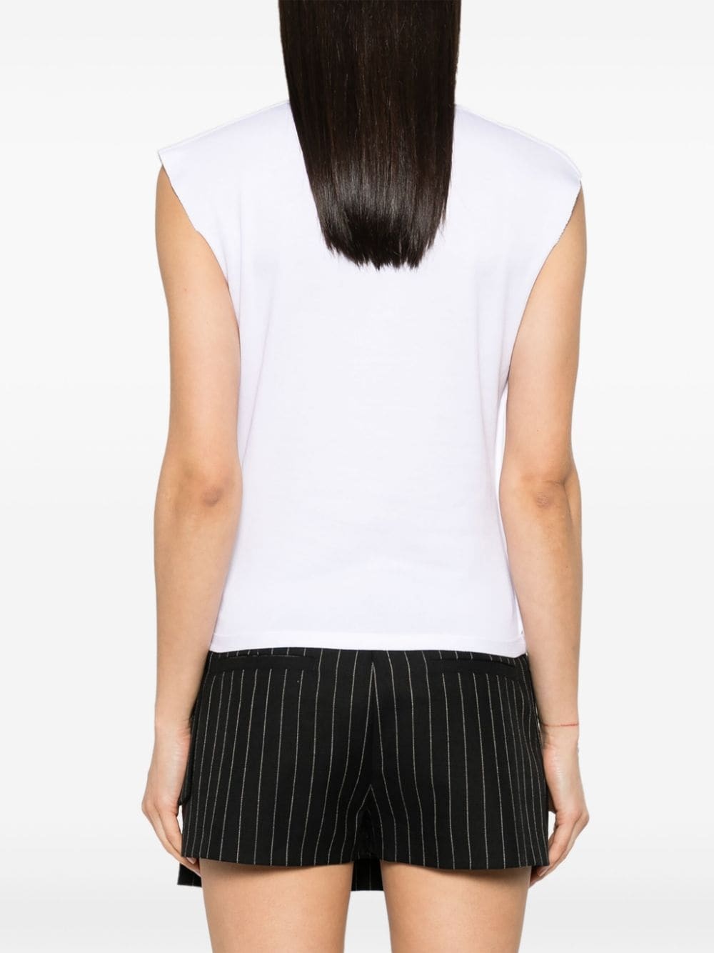 chain-detail cotton T-shirt - 4