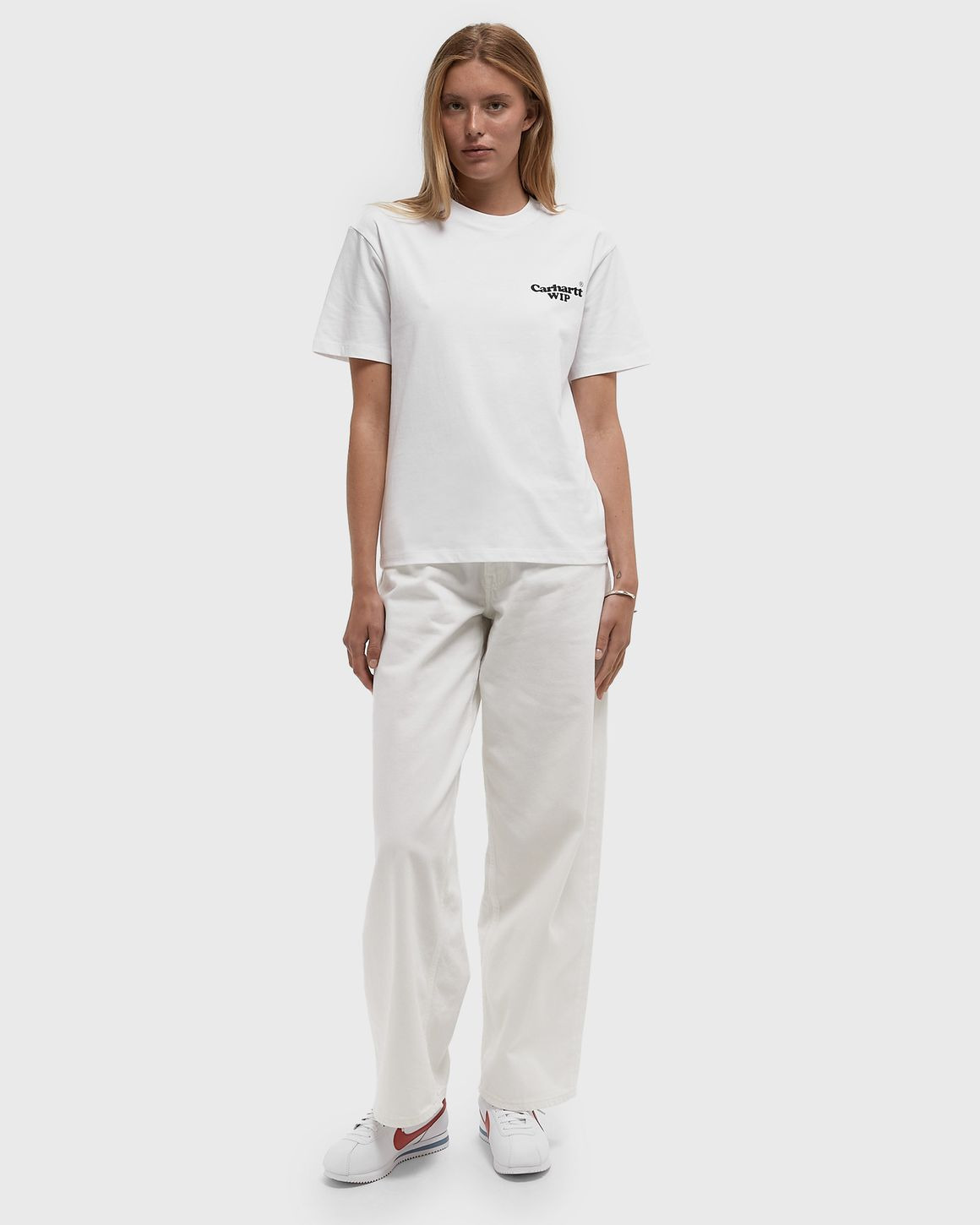 WMNS S/S Button Tee - 3