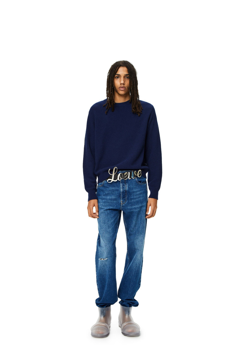 Loewe Pique knit sweater in wool and cashmere outlook