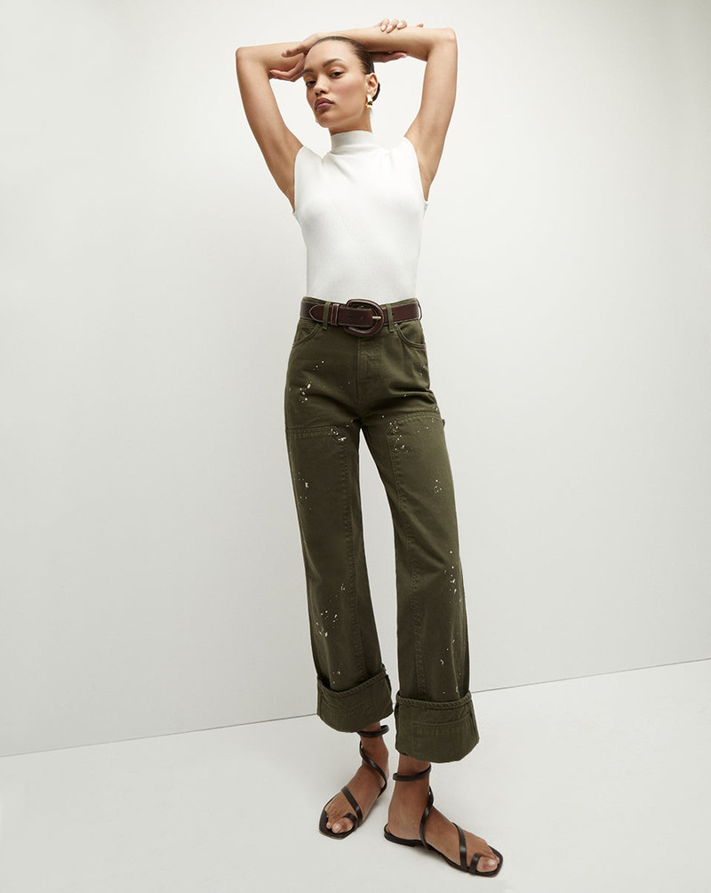 VERONICA BEARD DYLAN STRAIGHT-LEG JEAN | CUFFED outlook