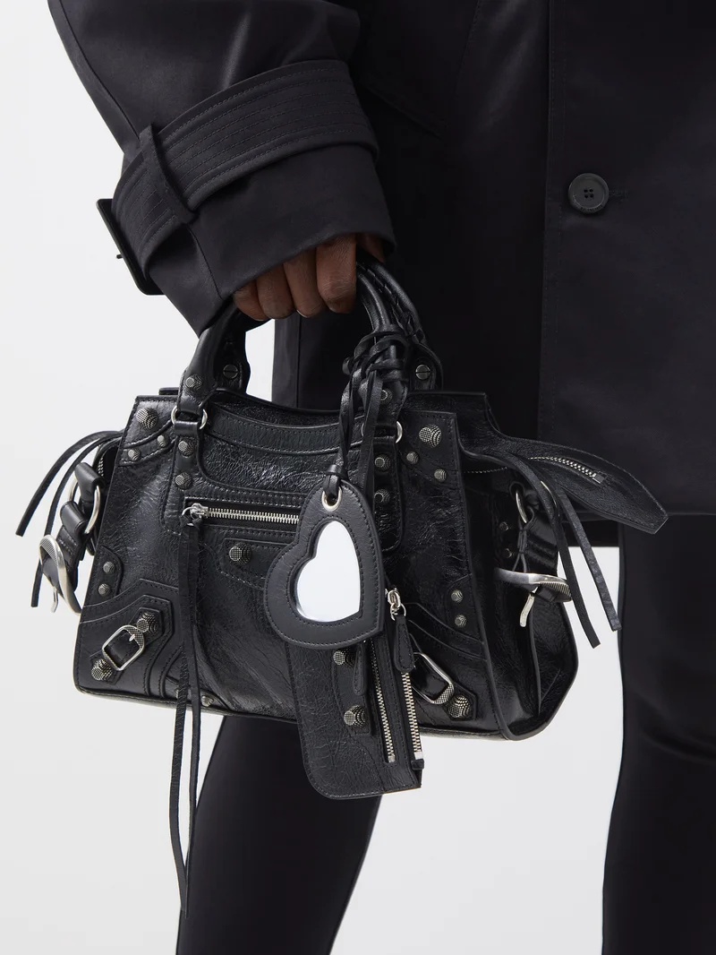 【関税込】BALENCIAGA ネオ カゴール シティ XS レザーバッグ Balenciaga Neo Cagole Handbag XS Black in Lambskin Leather