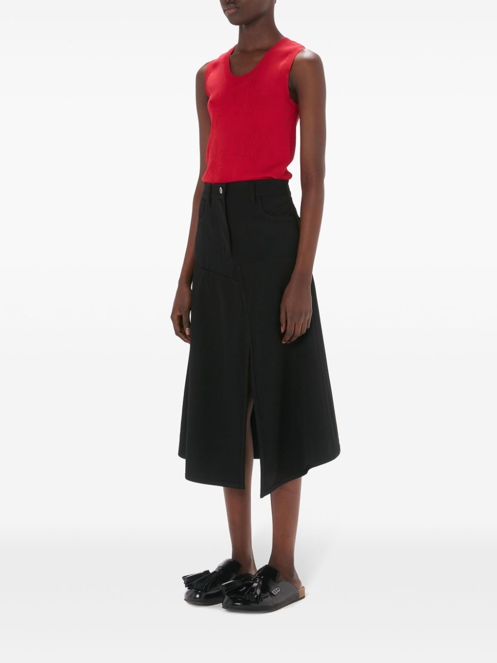hanky-hem asymmetric skirt - 2