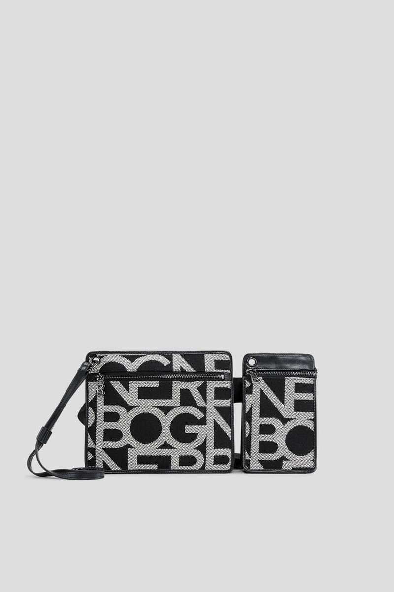 Pany Alisar Multipocket belt bag in Black/White 1