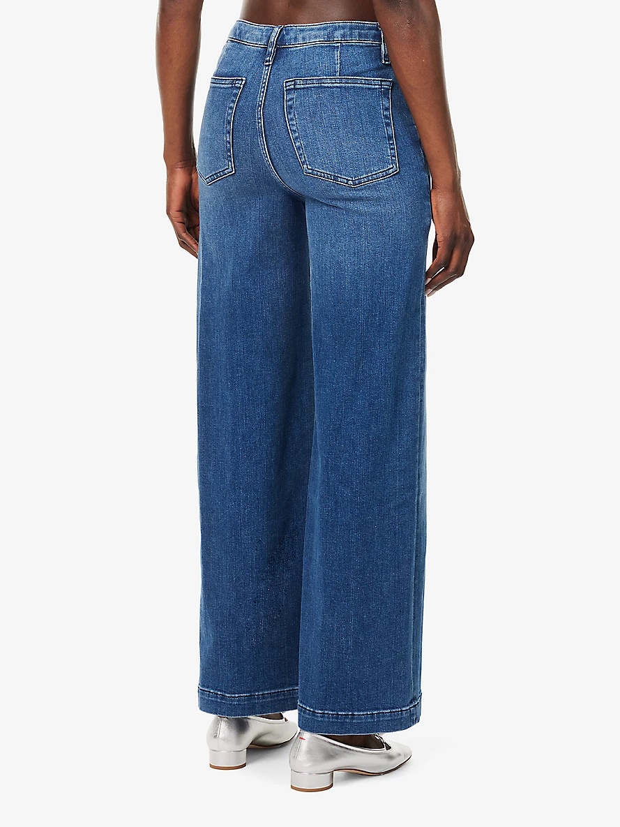 Francoise wide-leg stretch-denim jeans - 4