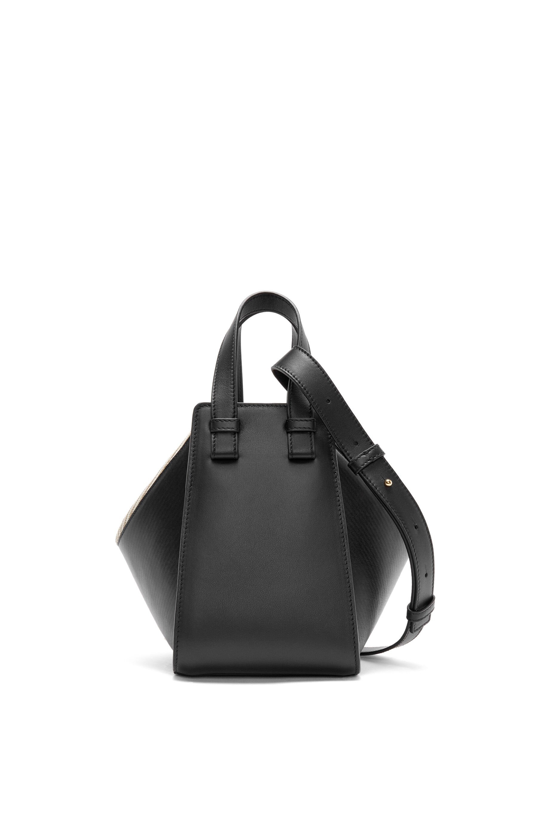 Compact Hammock bag in mellow calfskin and canvas - 4