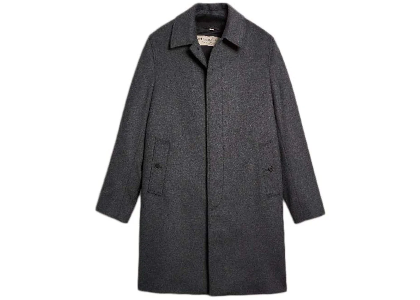 Burberry Wool Cashmere Blend Car Coat with Detachable Gilet Dark Grey - 1