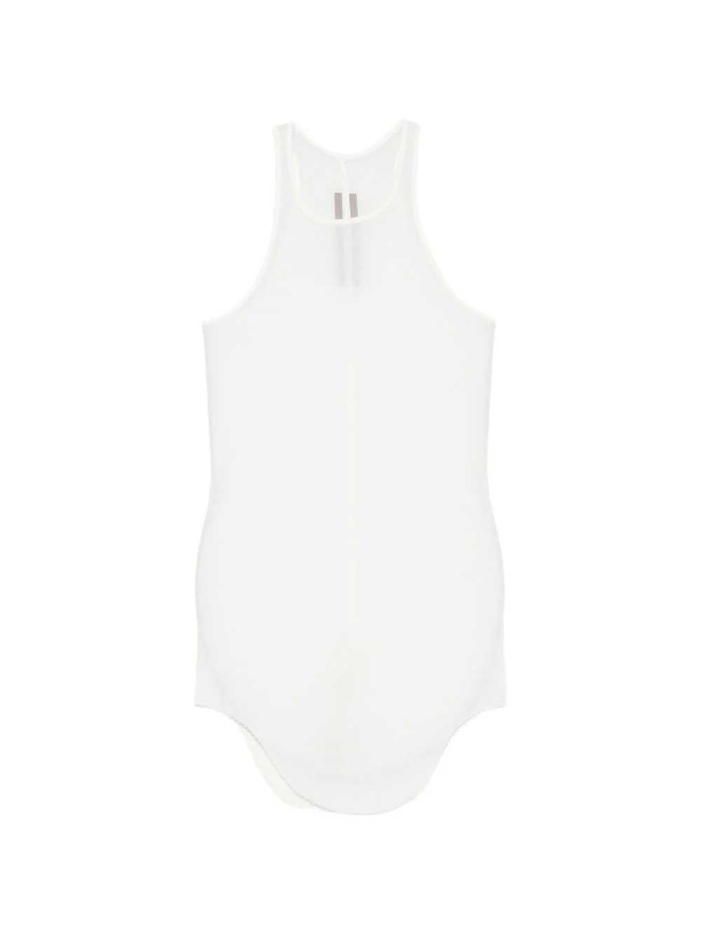 ribbed curved-hem top - 1