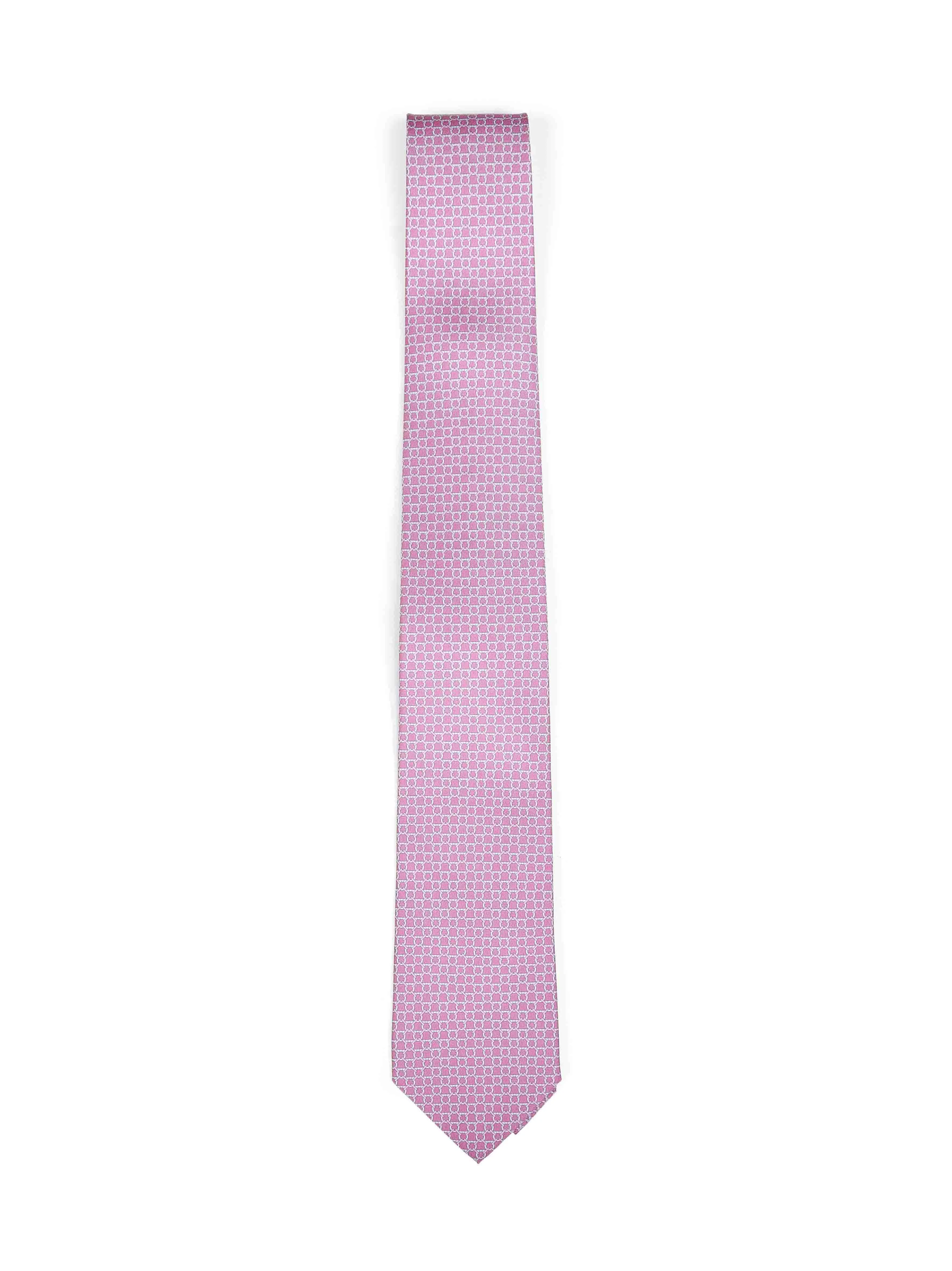 Pink Gancini silk twill Carato tie - 1