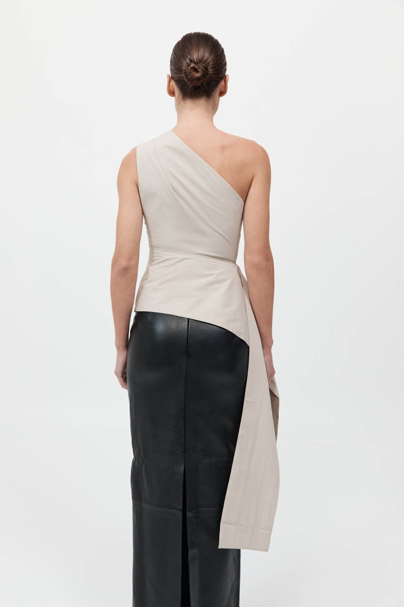 Asymm Origami Top - Creme - 7