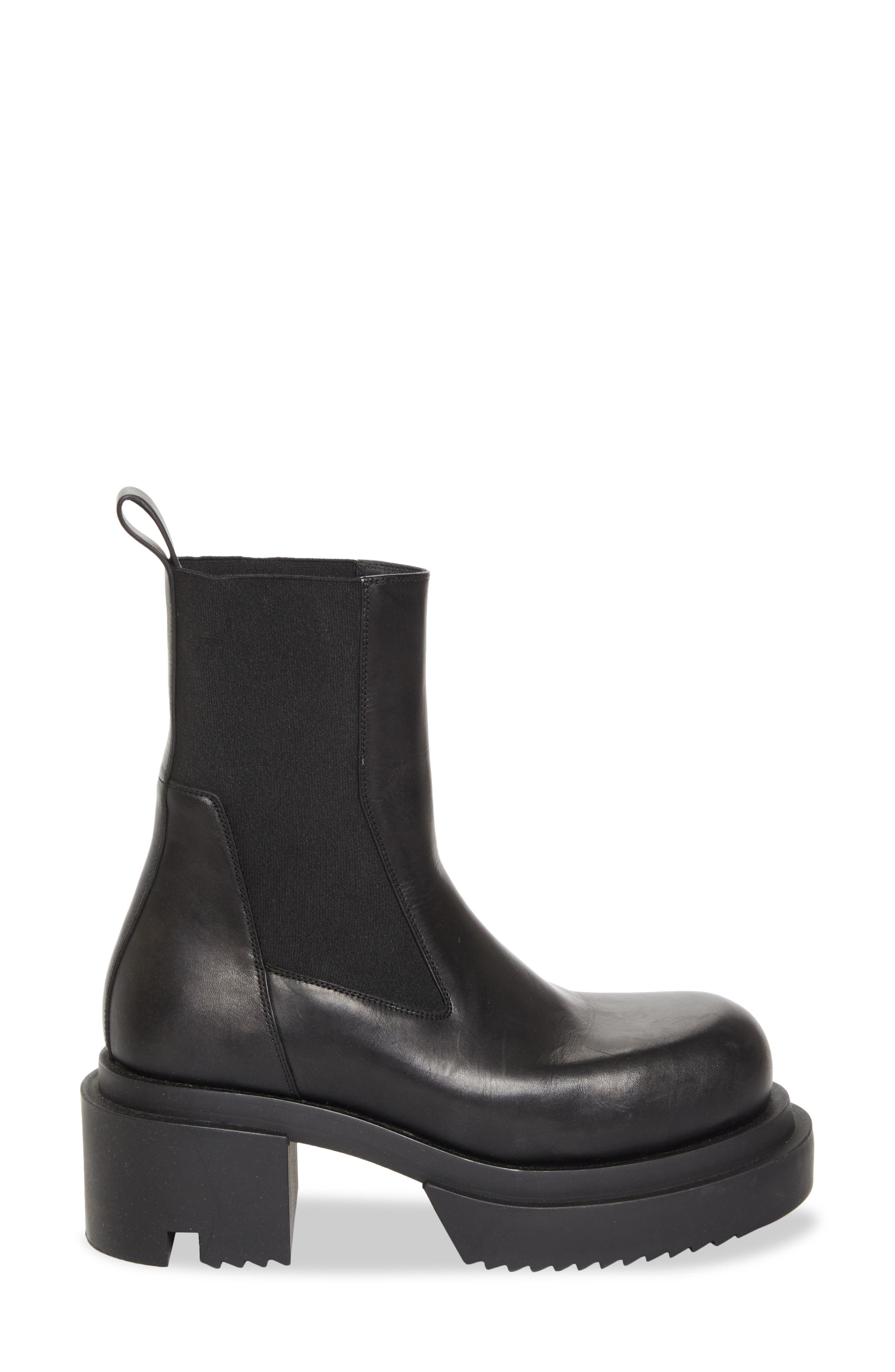 Rick Owens Hollywood Beatle Bogun Chelsea Boot in Black at Nordstrom - 3