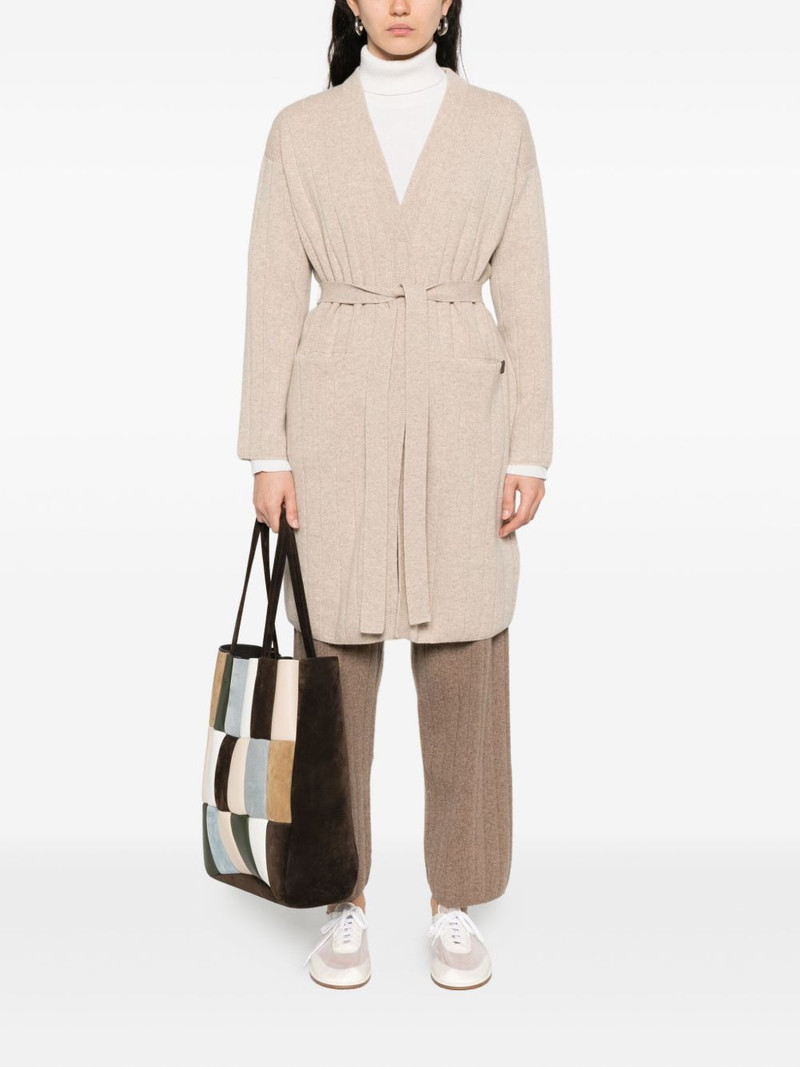 Max Mara ribbed belted cardigan outlook