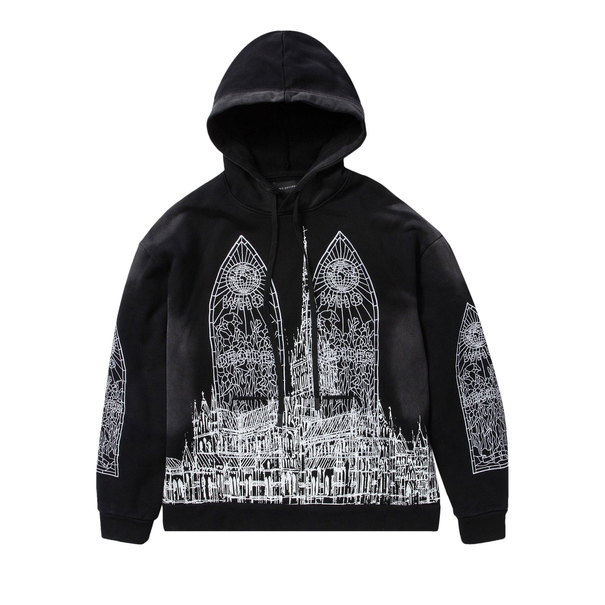 Who Decides War Cathedral Hooded Pullover 'Coal' - 1