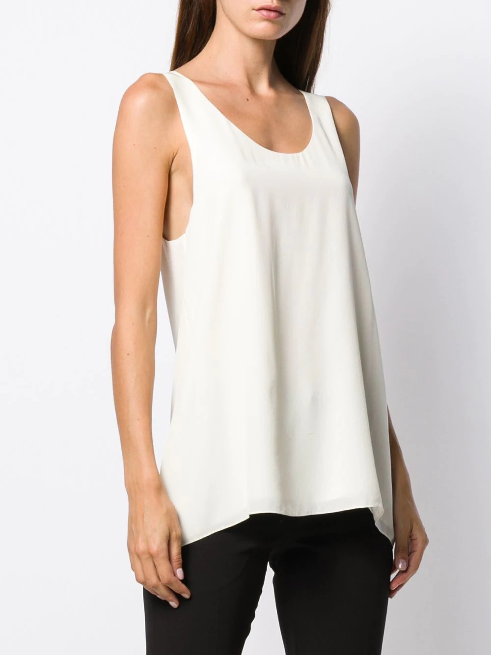 sleeveless flared top - 3