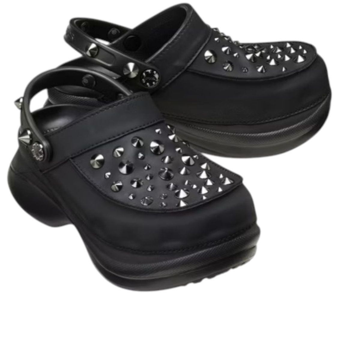 (WMNS) Crocs Bae Studded Clog 'Black' 211626-001 - 5