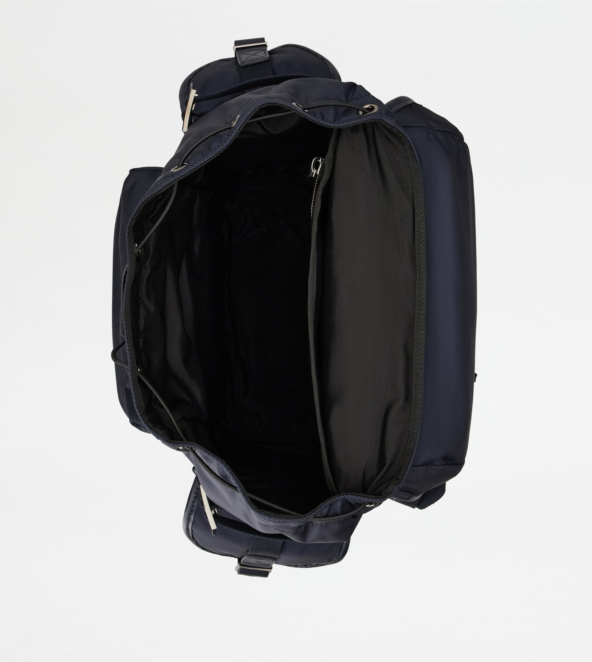 BACKPACK IN FABRIC AND LEATHER MEDIUM - BLUE - 4