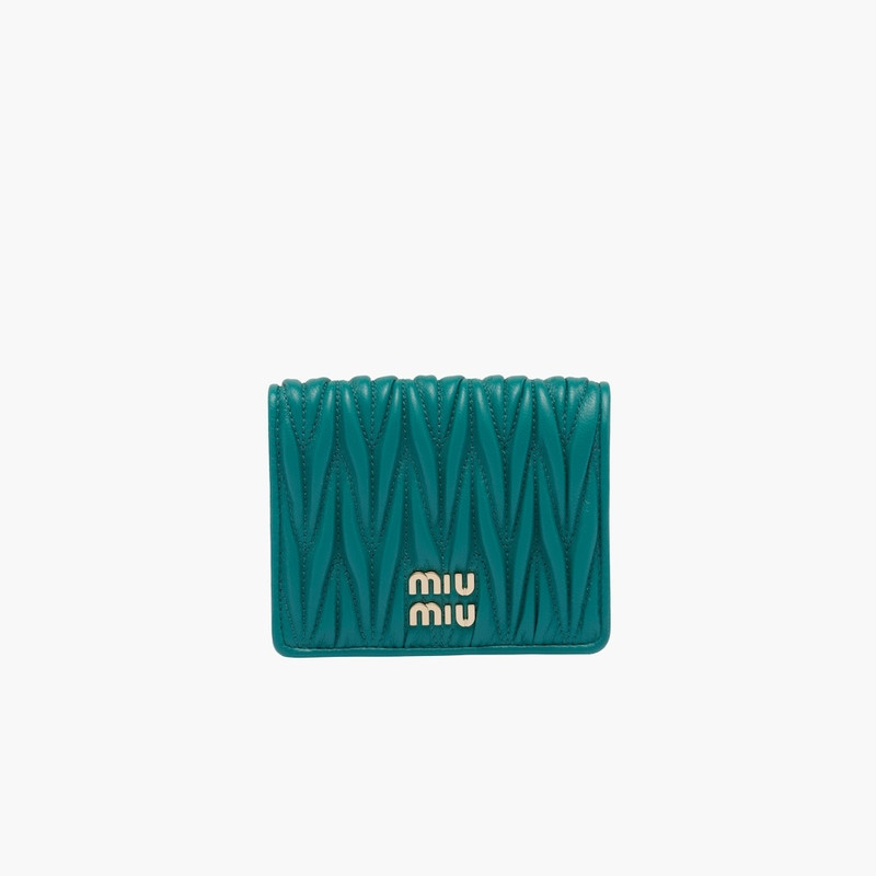 Small matelassé nappa leather wallet 1