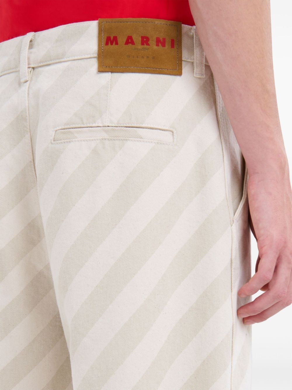 striped cotton trousers - 5