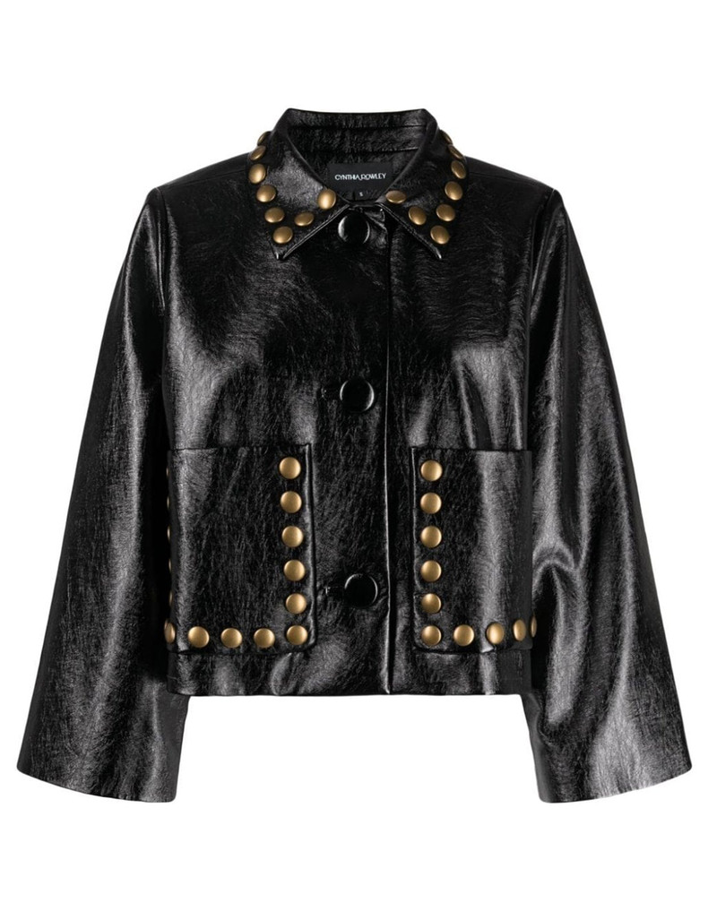 Studded Vegan Leather Jacket 1