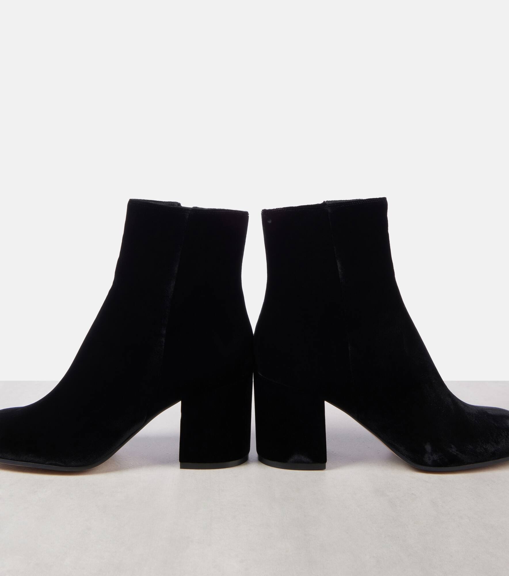 Joelle 70 velvet booties - 5