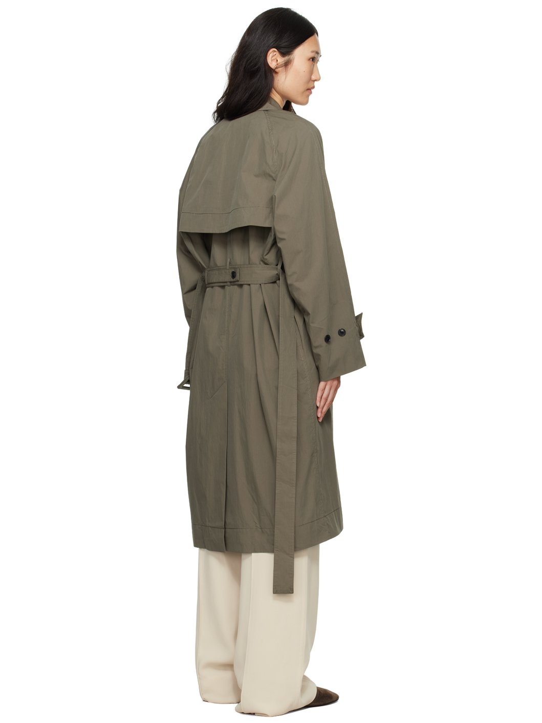 Khaki Proenza Schouler White Label Clark Trench Coat - 3